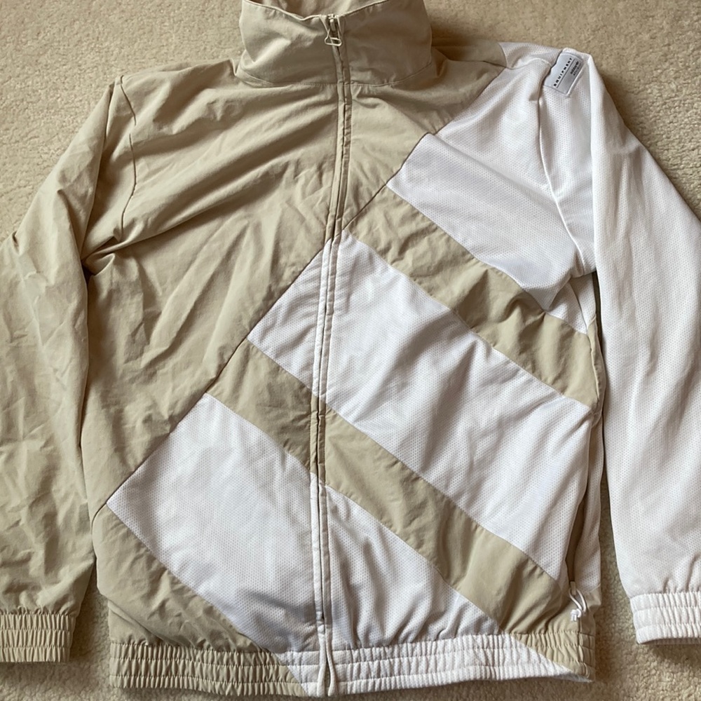 COPY - Adidas, mens medium, white and tan color